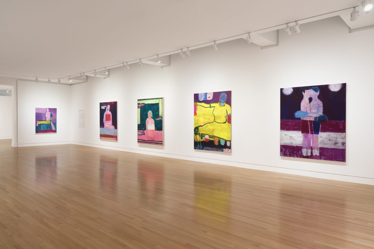 <I>Flying Woman: The Paintings of Katherine Bradford</I>, 2023</br> installation view,
Frye Art Museum, Seattle>