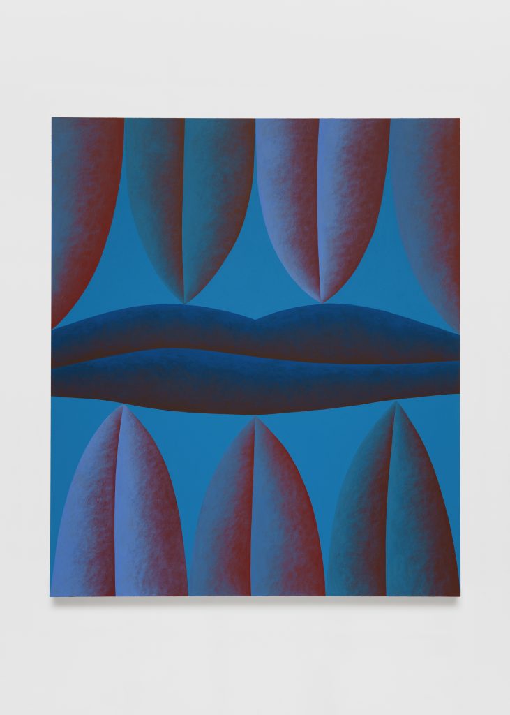 Corydon Cowansage, <i>Blues</i>, 2023</br>acrylic on canvas </br>
177,8 x 152,4 cm / 70 x 60 in>