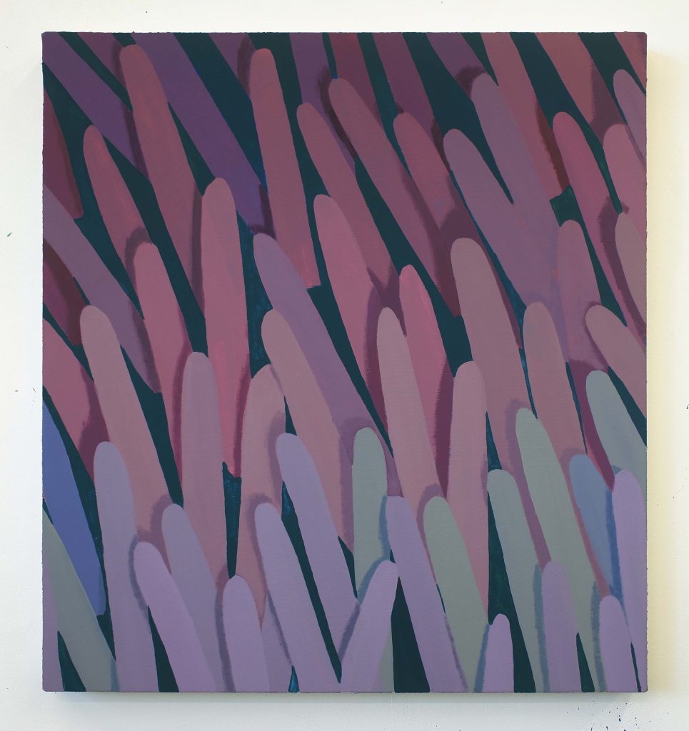 Corydon Cowansage, <i>Grass 85 </i>, 2019 </br> acrylic on canvas</br> 60,9 x 55,8 cm / 24 x 22 in>