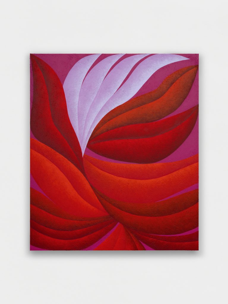 <i>Budding (Red and Pink)</I>, 2025</br>
acrylic on canvas</br>
178 x 152,5 cm / 70 x 60 in>