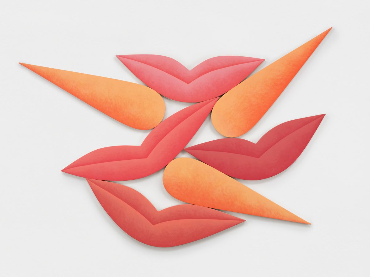 <I>Drops (Peaches)</I>, 2024
</br>
acrylic on canvas</br>
142 x 218,5 cm / 56 x 68 in>