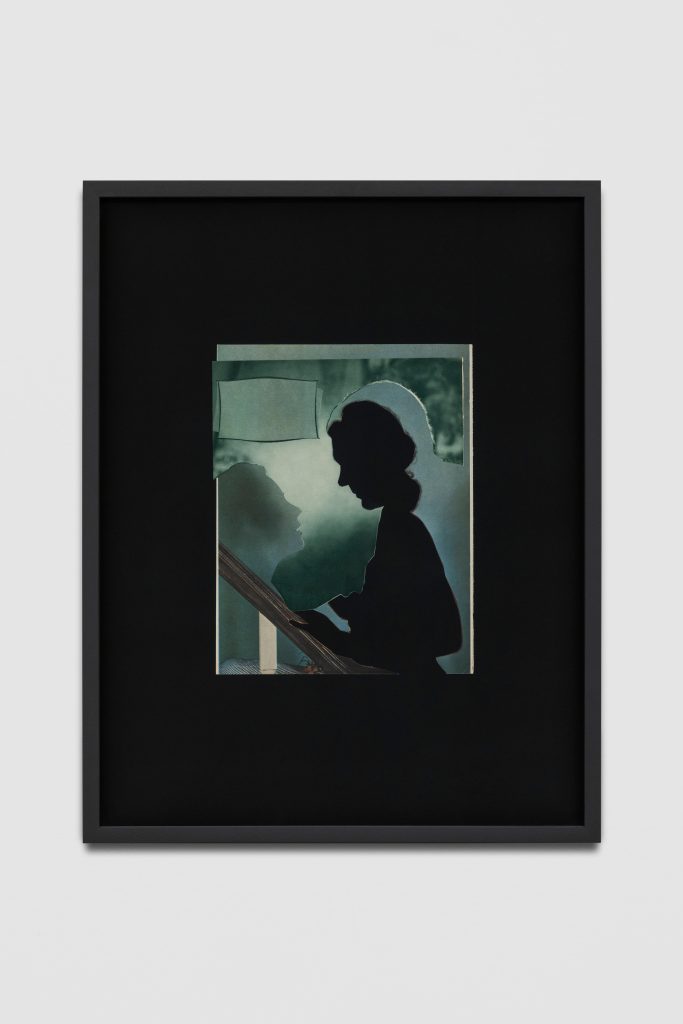 John Stezaker,<i>Double Shadow</i>, 2021 </br> collage
</br> 53,5 x 42 x 4 cm / 21 x 16.5 x 1.5 in (framed)</br> 51 x 39 cm / 20 x 15 in (unframed)
