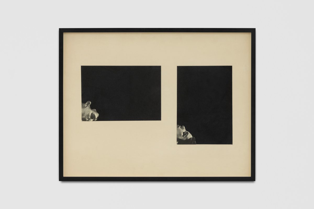 John Stezaker,<i>Untitled (Photoroman)</i>, 1979 </br> collage
</br> 41,5 x 53 x 4 cm / 16 x 21 x 1.5 (framed)</br>
20,5 x 40 cm / 8 x 16 in (unframed)>