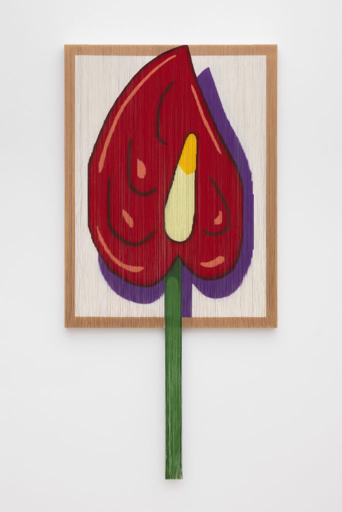 Dianna Molzan, <i>Anthurium</i>, 2023 </br> Oil on canvas on poplar
</br> 161 x 76.2 x 3.8 cm / 63 x 30 x 1.4 in