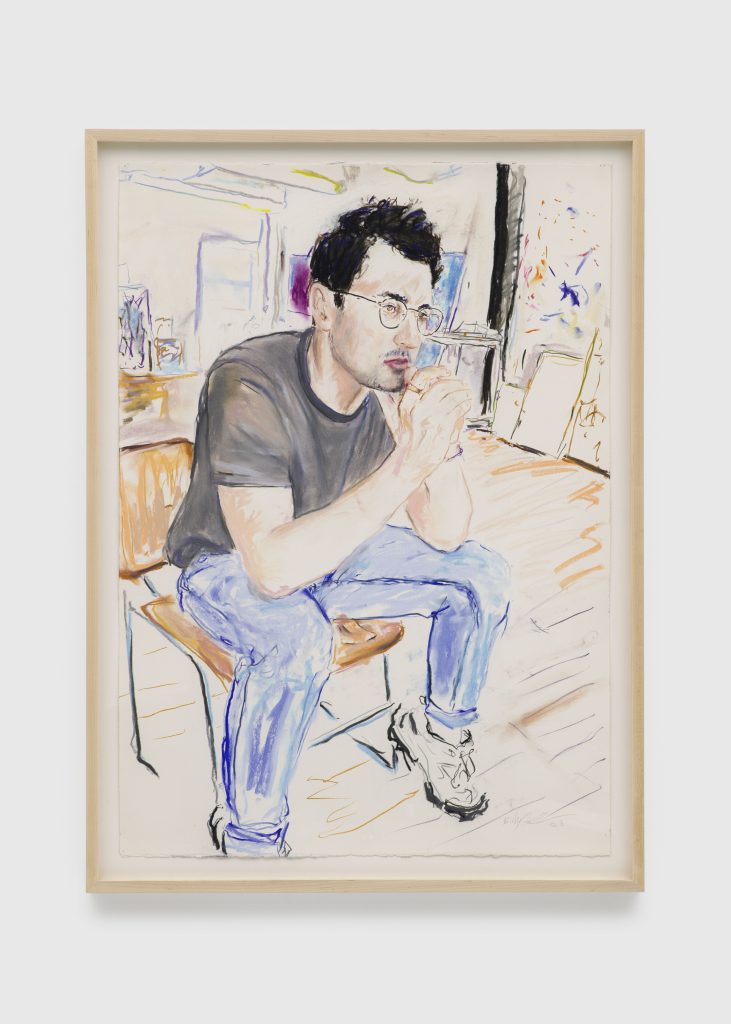 Billy Sullivan, <i> Louis </i>, 2023 </br> pastel on paper </br> 108,6 x 76,8 cm / 42.8 x 30.3 in (unframed)