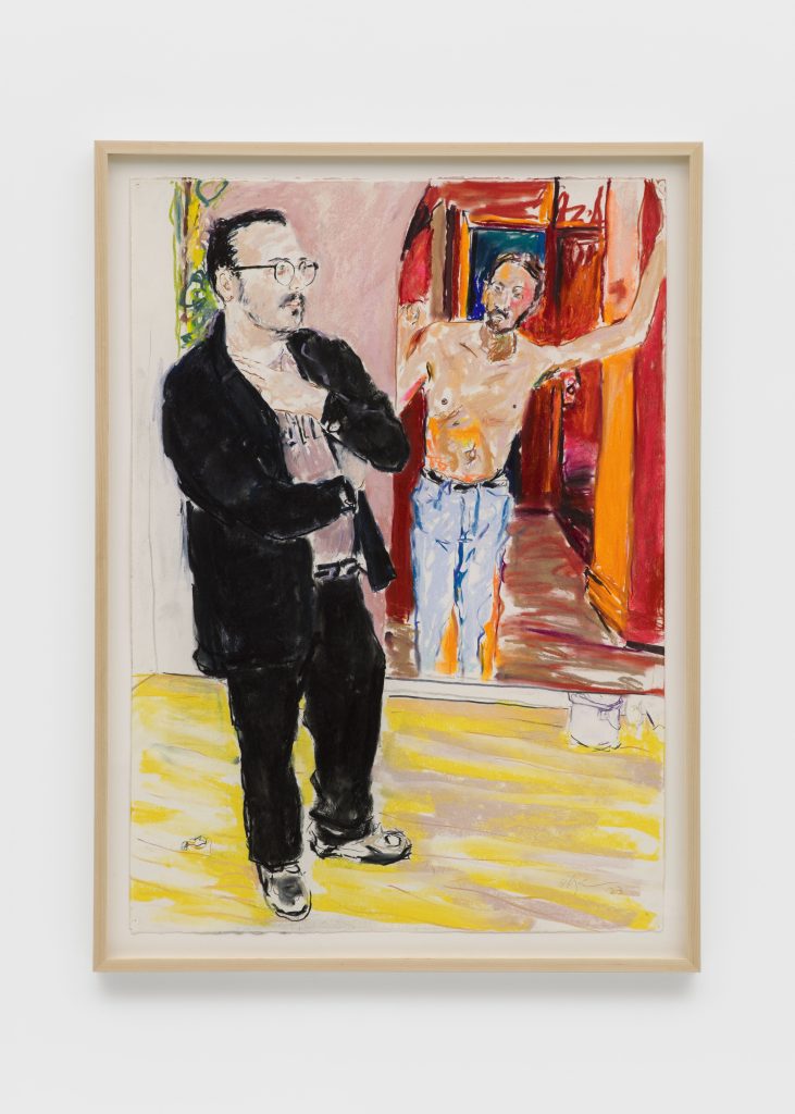 Billy Sullivan, <i> Anthony and Ian</i>, 2023 </br> pastel on paper </br> 108 x 76,8 cm / 42.5 x 30.2 in (unframed)