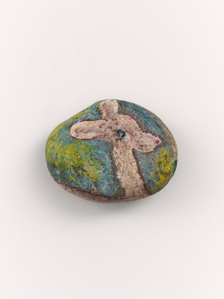 <i>Untitled</i>, undated</br>mixed media on stone</br>6,35 x 7,6 x 2,55 cm / 2.5 x 3 x 1 in