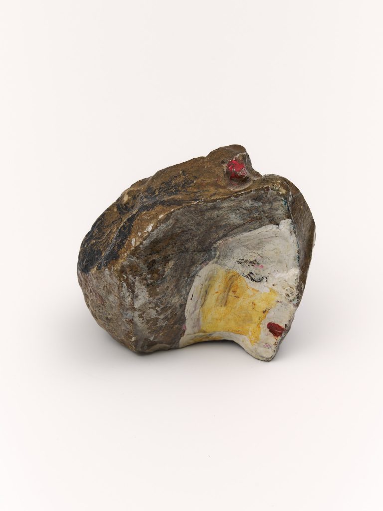 <i>Untitled</i>, undated</br>mixed media on stone</br>10 x 9 x 8,6 cm / 3.9 x 3.5 x 3.3 in