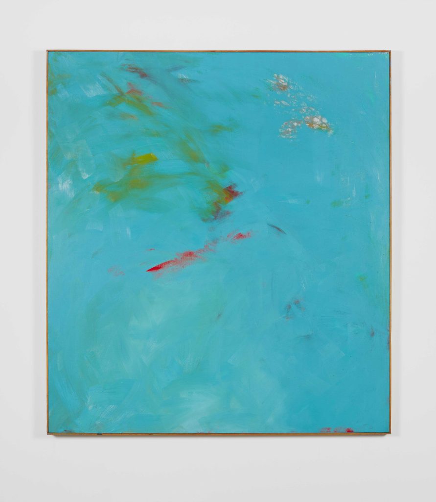 <i>Untitled (Turquoise with Red)</I>, 1987 - 88</br>
oil on canvas</br>
152,4 x 139,7 cm / 60 x 55 in>