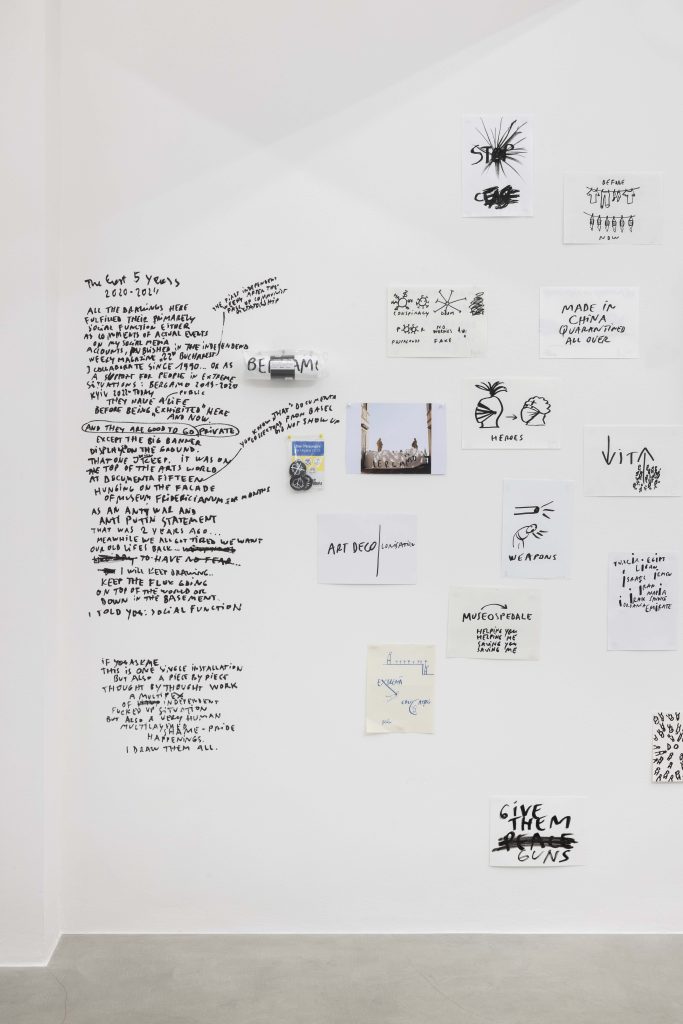 <i>drawing anarchy</I>, 2024</br>
installation view, kaufmann repetto milan