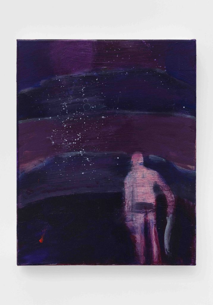 <i>Alone with a Shower of Stars</I>, 2023</br>
acrylic on canvas</br>
35,5 x 28 cm / 14 x 11 in