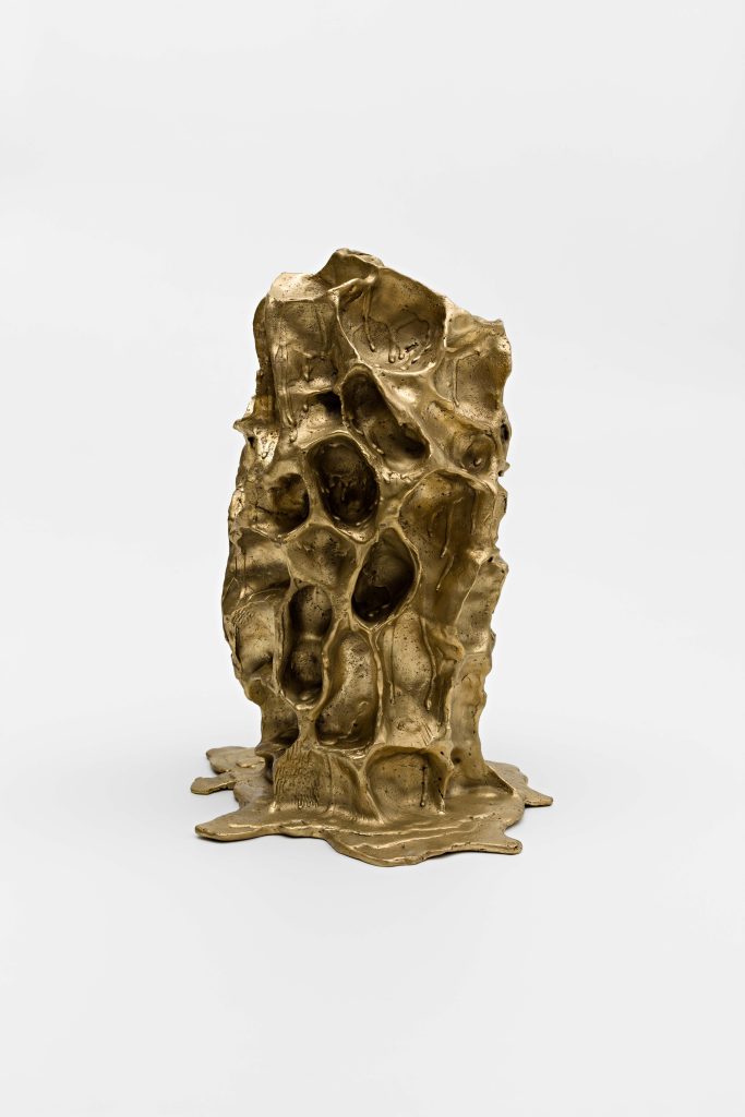 <i>Honeycomb IV pure honey</i>, 2024 </br>
patinated bronze </br>
36 x 26 x 25 cm / 14 x 10 x 10 in