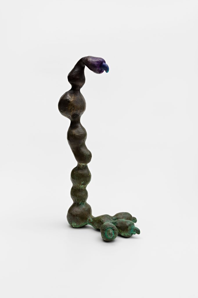 <i>Delusion</i>, 2024 </br>
patinated bronze </br>
52 x 20 x 25 cm / 20.5 x 8 x 9 in