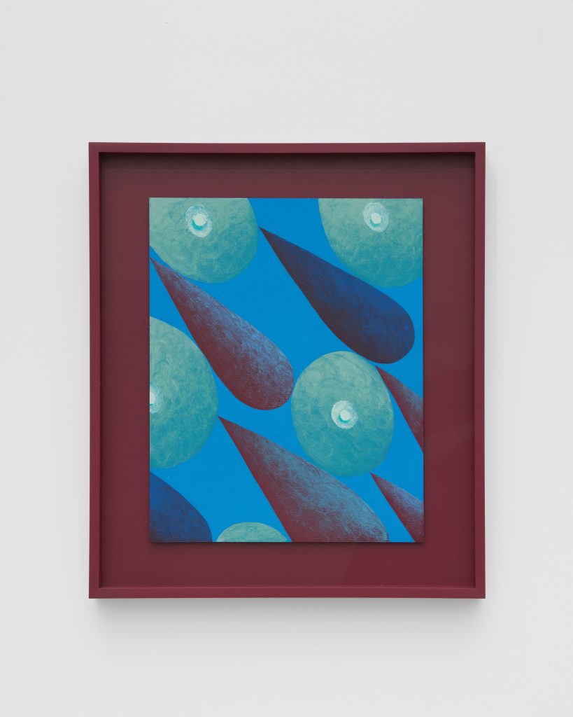 <i>Drops (Blue and Turquoise)</I>, 2024</br>
acrylic on paper</br>
46 x 40 x 4 cm / 18 x 15.5 x 1.5 in