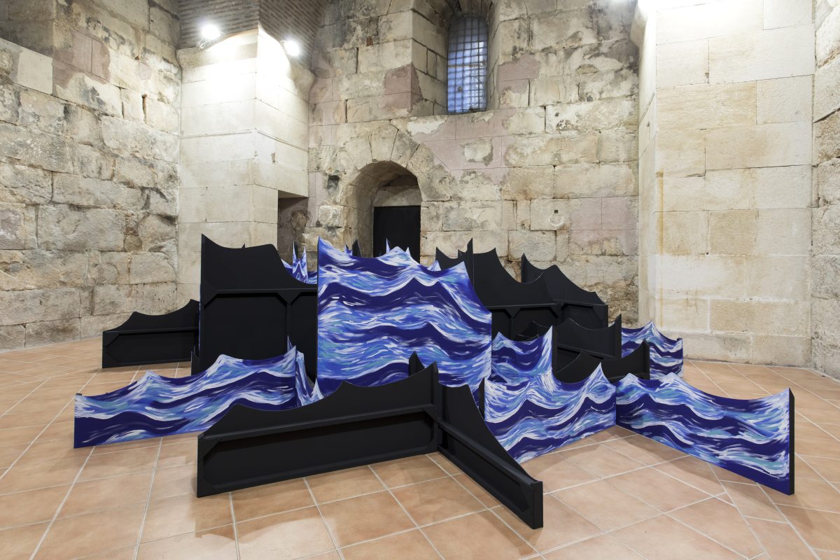 Latifa Echakhch, <i>Waves</I>, 2023</br>
installation view, Galerija Kula, Split</br>>