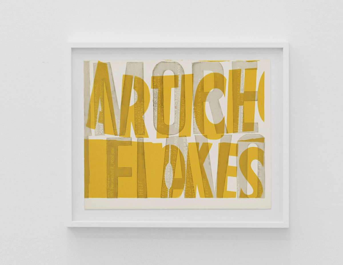 <i>parable of the artichoke</i>, 1964 </br>
Screenprint</br>
71,1 x 100,3 x 3,8 cm / 28 x 39.5 x 1.5 in 