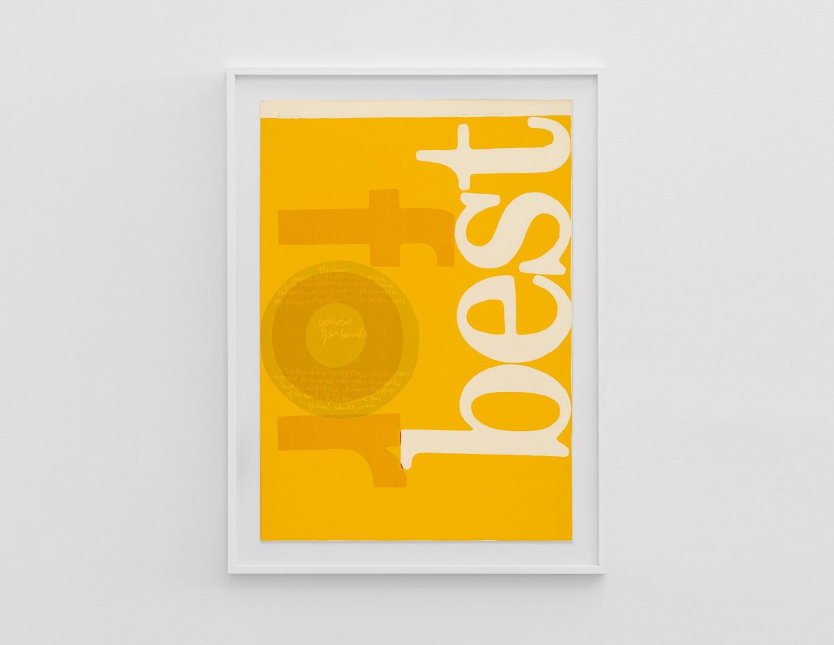 <i>for roses</i>, 1965 </br>
Screenprint</br>
68,6 x 51,8 x 3,8 cm / 27 x 20.4 x 1.5 in