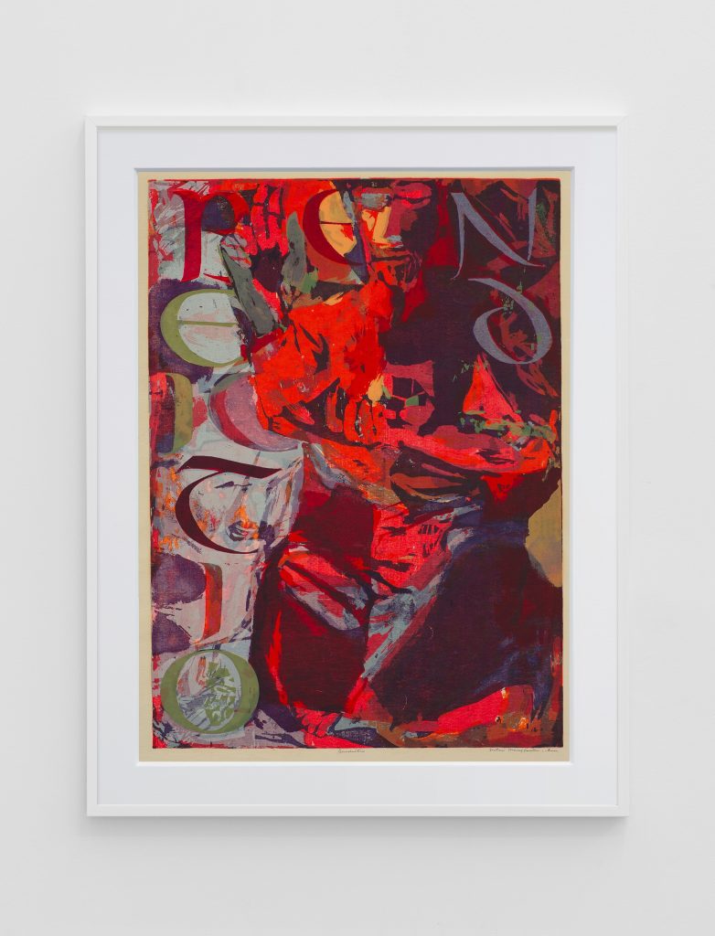 <i>benedictio</i>, 1954 </br>
serigraph on paper</br>
68,6 x 53,3 cm / 27 x 21 in