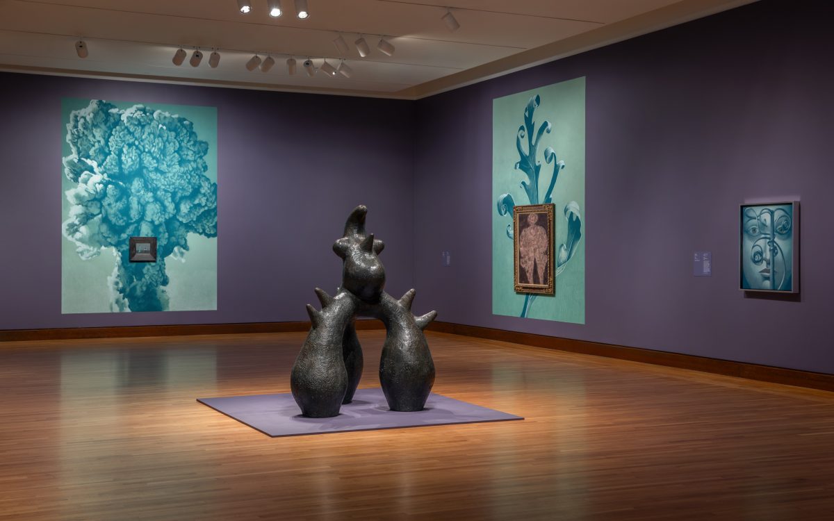 <i>Nicolas Party and Surrealism: An Artist’s Take on the Movement</I>, 2025</br>
installation view, Currier museum of art, Manchester</br>