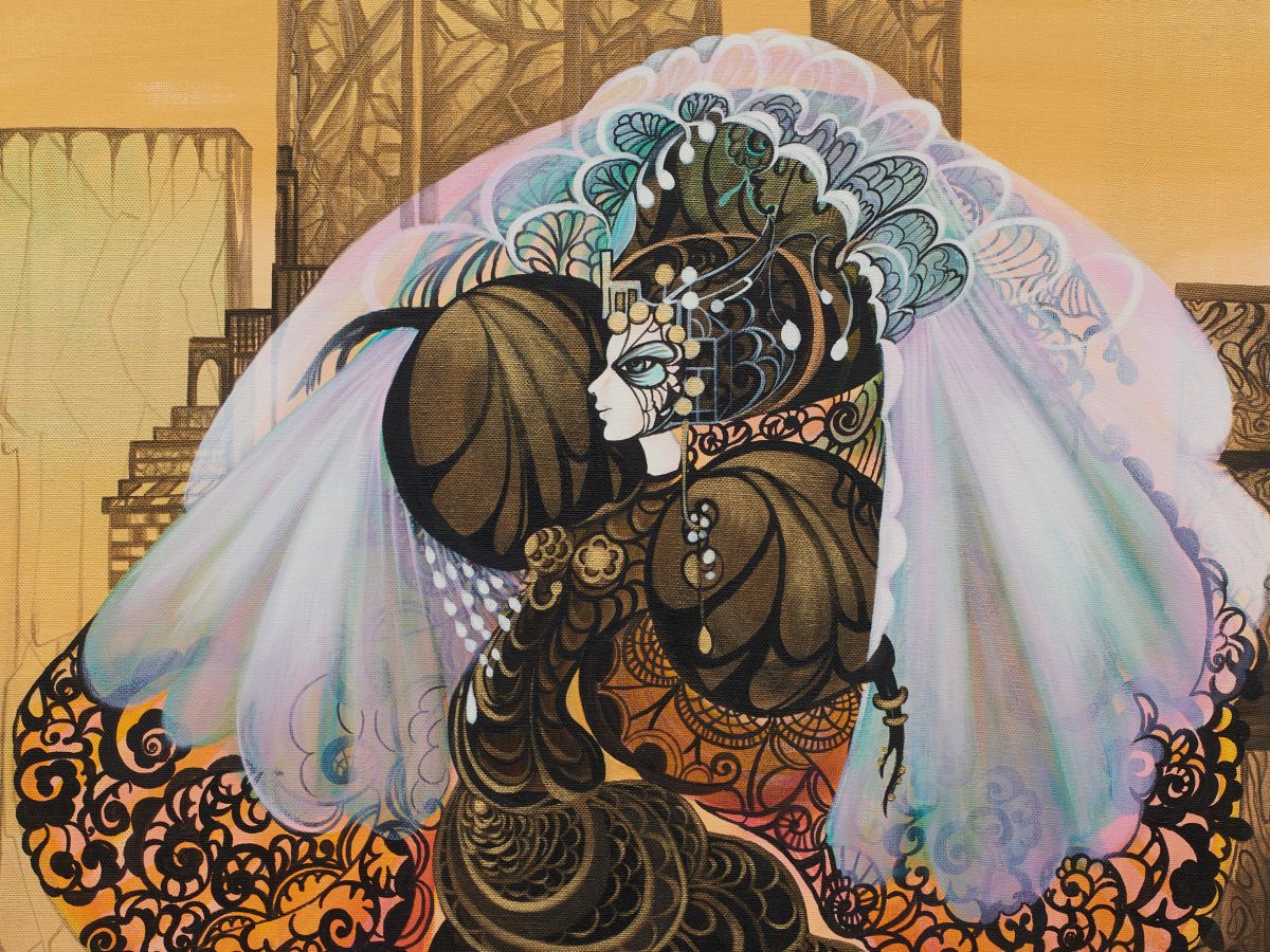 <i>The Dance of Ishtar (La Danse d'Ishtar)</i>, 1994 </br>
oil on canvas</br>detail