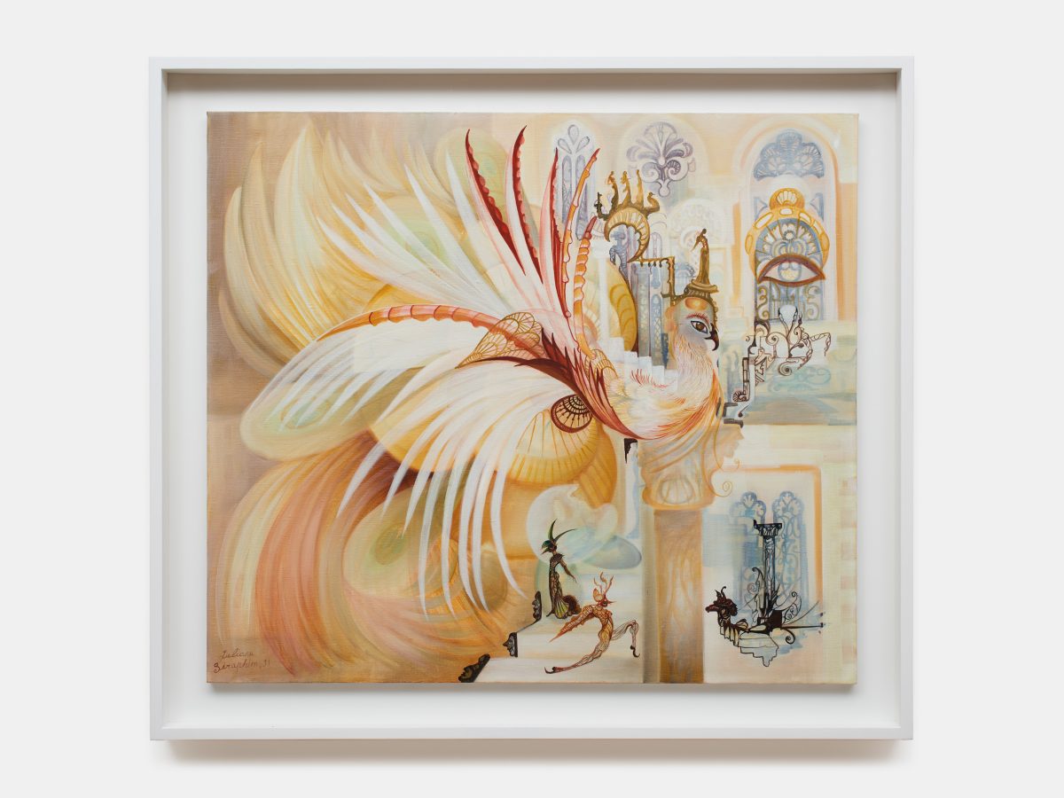 <i>White Peacock</i>, 1991 </br>
oil on canvas</br>
70 x 80 cm / 27.5 x 31.5 in