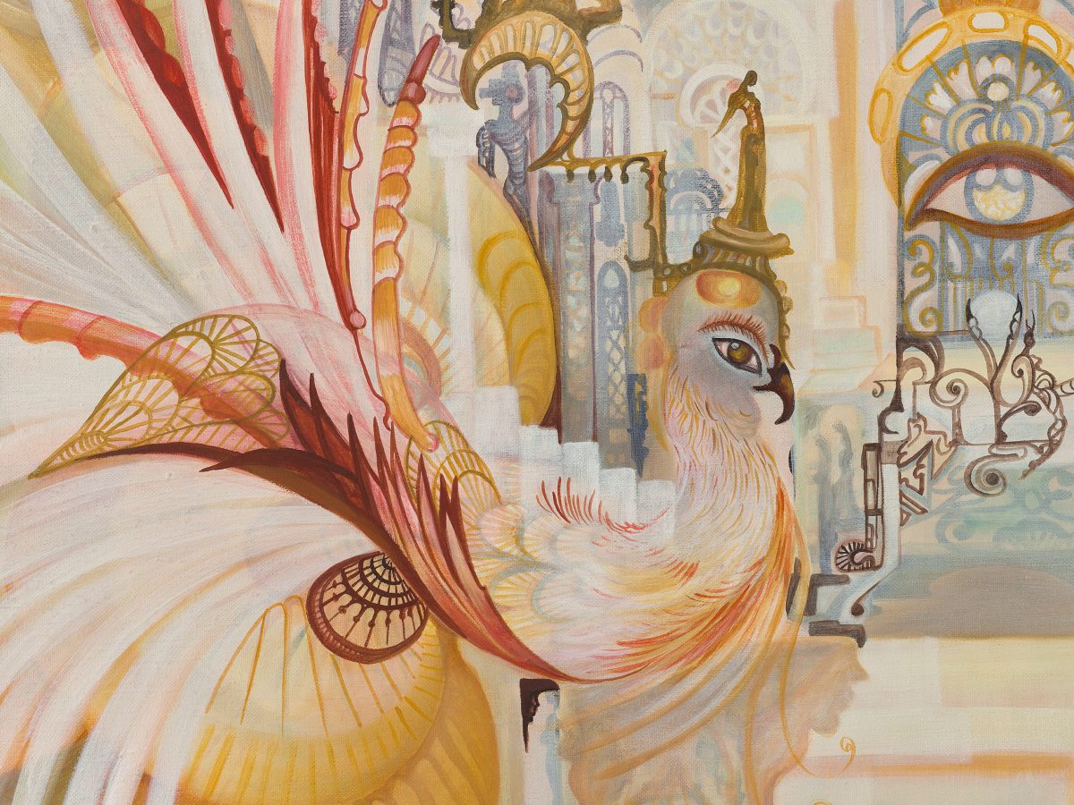 <i>White Peacock</i>, 1991 </br>
detail