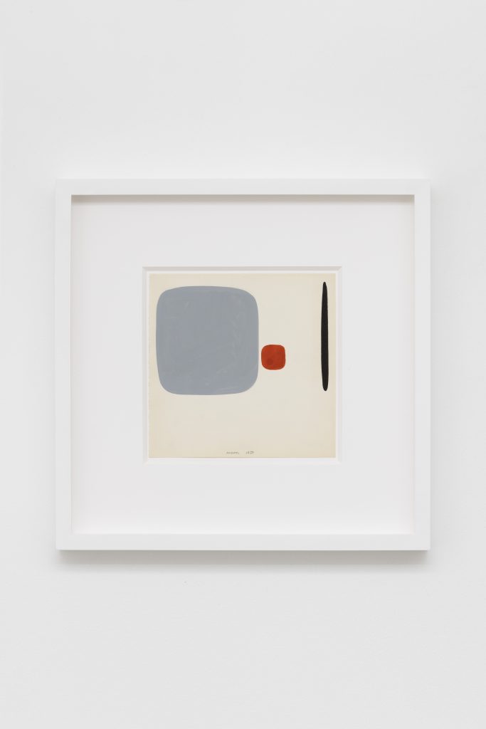 <i>Senza Titolo</i>, 1950 </br>
tempera on paper </br>
35,5 x 35,5 x 4 cm / 14 x 14 x 1.5 in