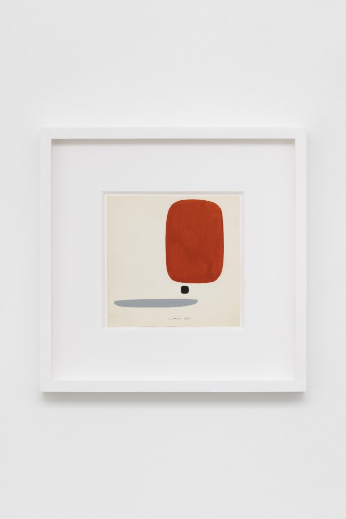 <i>Senza Titolo</i>, 1950 </br>
tempera on paper </br>
35,5 x 35,5 x 4 cm / 14 x 14 x 1.5 in