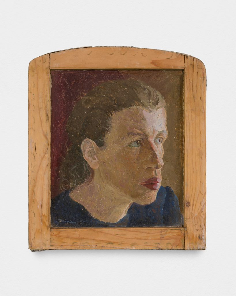 <i>small cabbages / self-portrait,</i> 1993</br>
oil on wooden panel </br> 32,5 x 28,5 cm / 12.8 x 11.2 in
