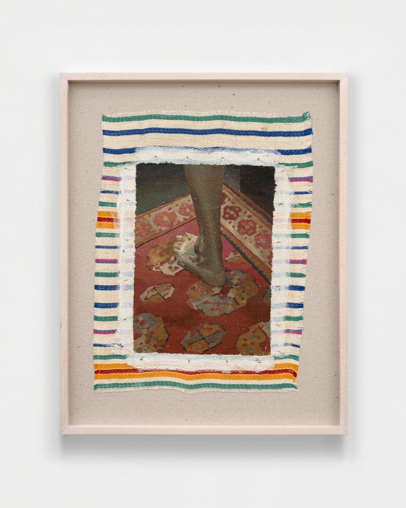 <i>carpet,</i> 2000</br>
oil on canvas mounted on cardboard </br> 41,5 x 33 x 3,5 cm / 16.3 x 13 x 1.5 in