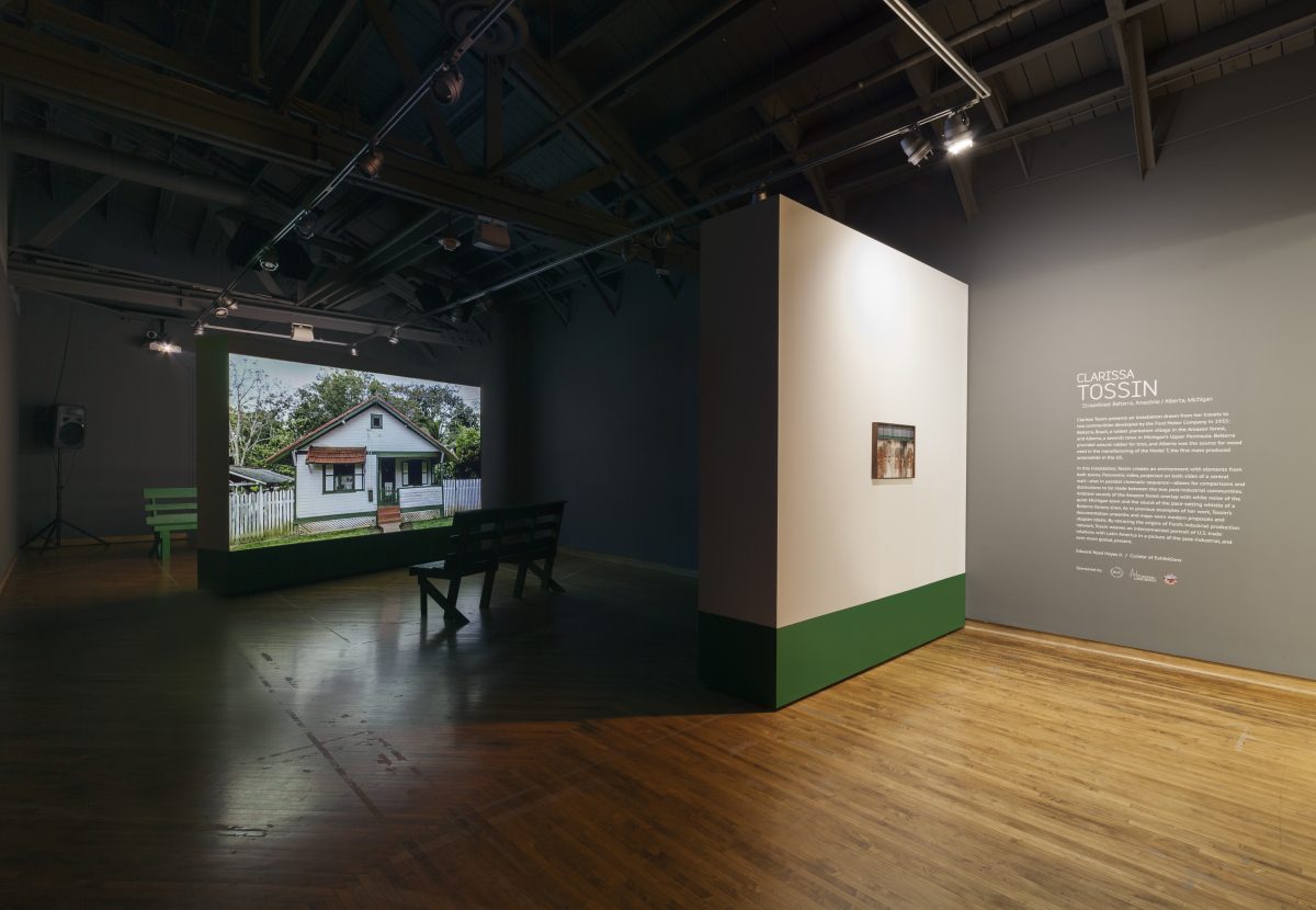 <i>Streamlined: Belterra, Amazônia / Alberta, Michigan</i>, 2018
</br> installation view, Blanton Museum of Art, Austin>