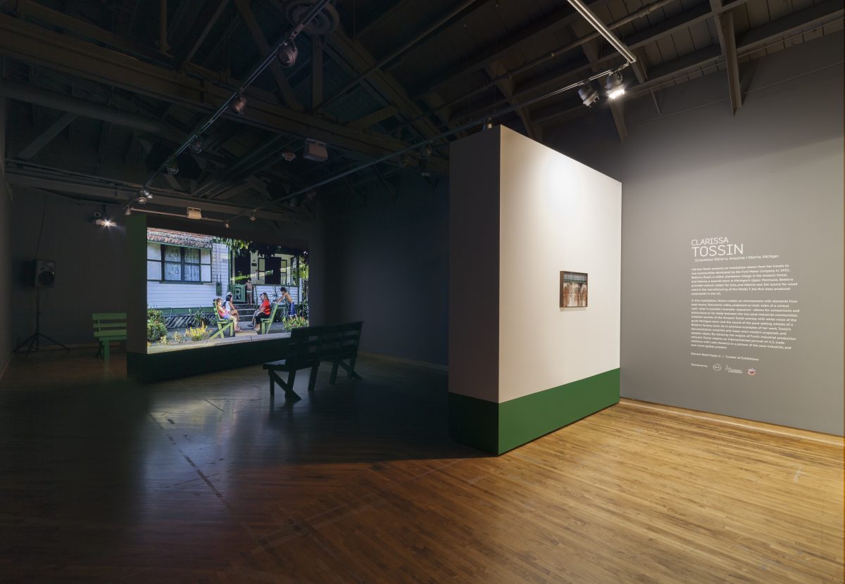 <i>Streamlined: Belterra, Amazônia / Alberta, Michigan</i>, 2018
</br> installation view, Blanton Museum of Art, Austin