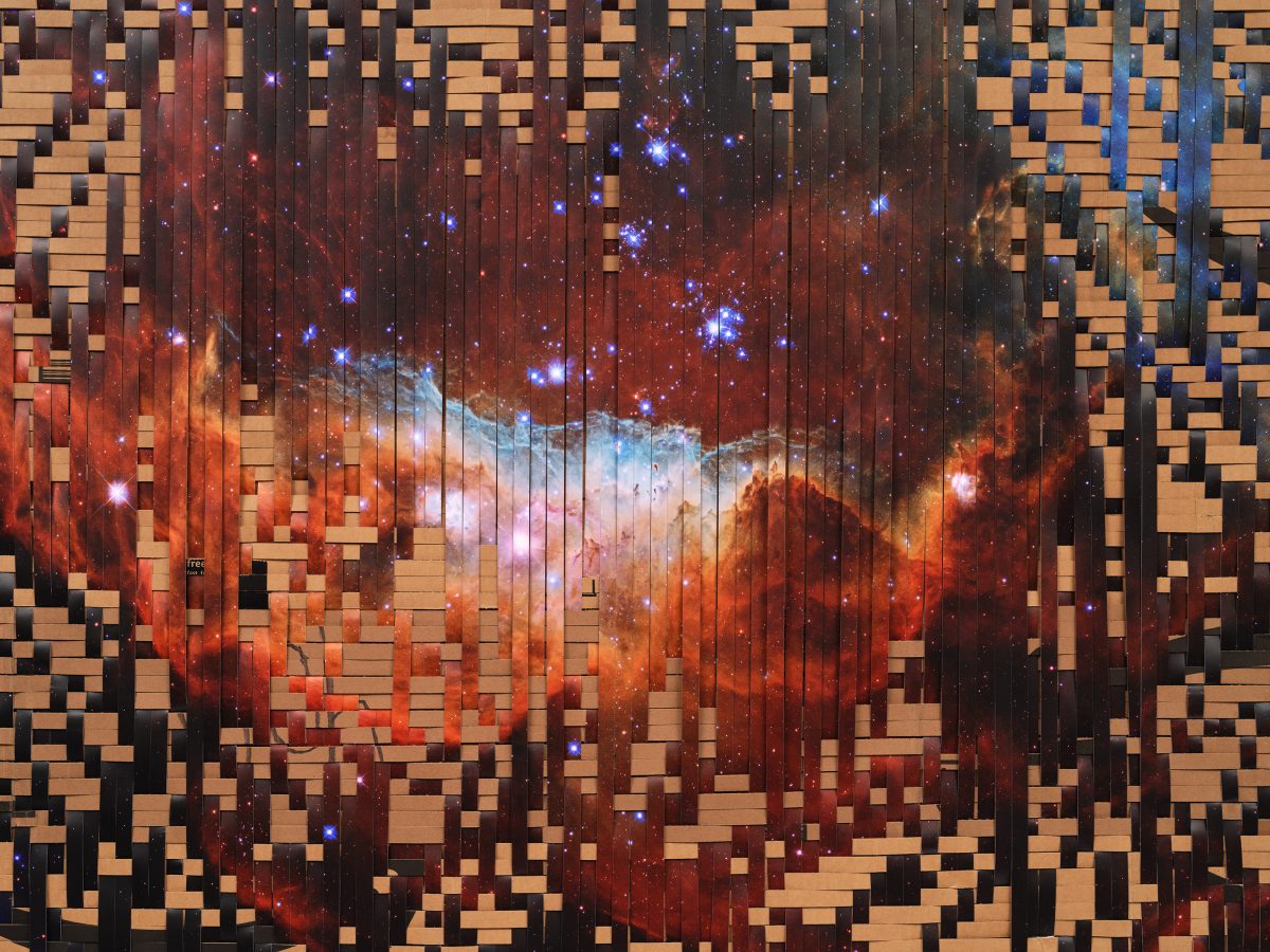 <i> Future Geography: Tapestry of Blazing Starbirth </i>, 2023
</br> (detail)>