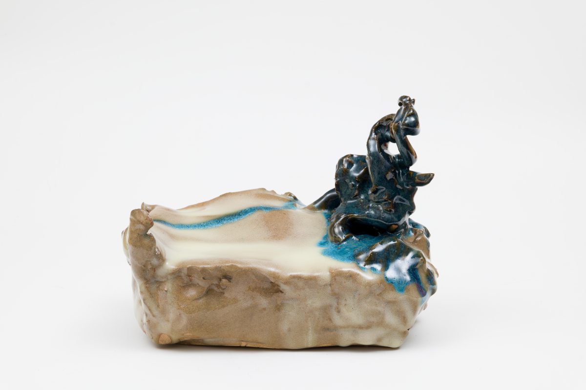 <i>Rock and tree, </i>2025
</br>
glazed ceramic,</br>19 x 23,5 x 14 cm / 7.5 x 9.2 x 5.5 in