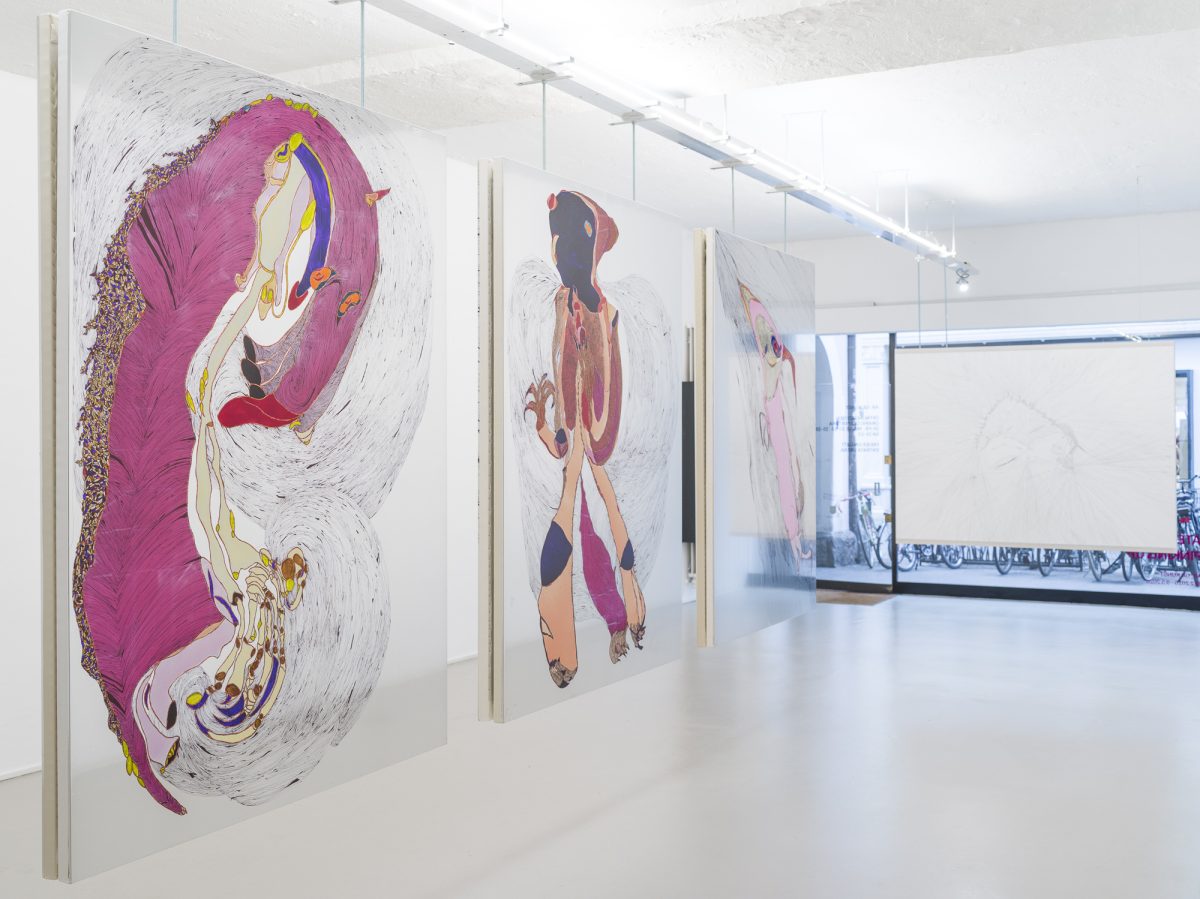 <i>PINKING UP</i>, 2026
</br> installation view, Ar/Ge Kunst, Bolzano