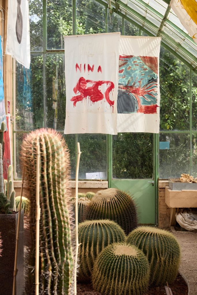 <i>Tintin Nina,</i> 2025 </br>
installation view, Orto Botanico della Sapienza Università di Roma and Conciliazione 5>