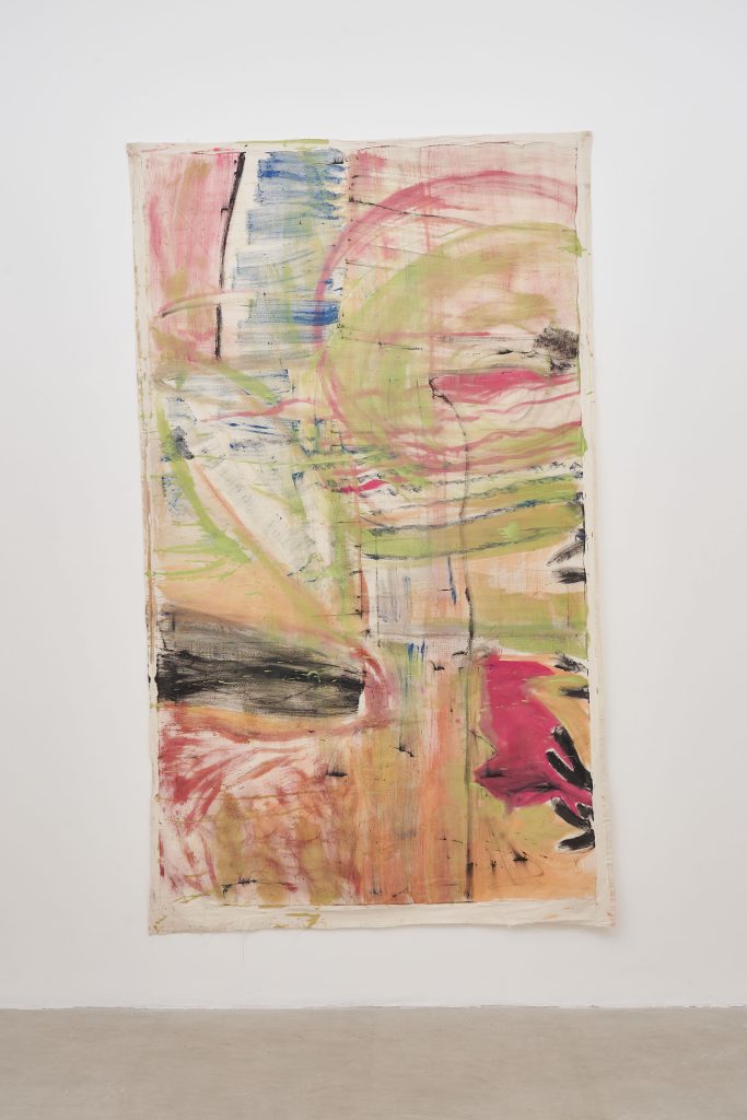 <i>Untitled,</i> undated </br>mixed media on canvas</br>
310 x 175 cm / 122 x 68.9 in>