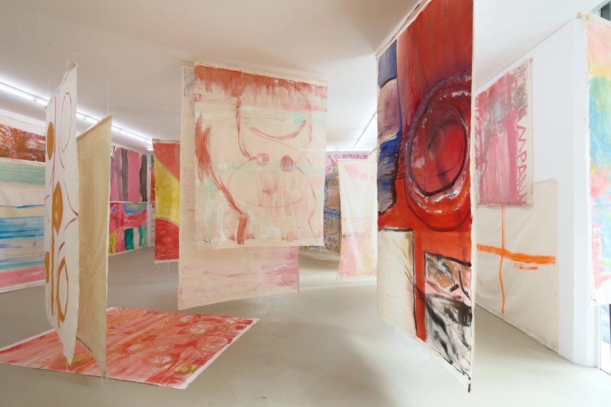 <i>soft and fluffy is my soul − my tommy juices don’t worry − are sweet like a liquorice roll,</i> 2022 </br>
installation view, Kunstmuseum Basel, Basel>