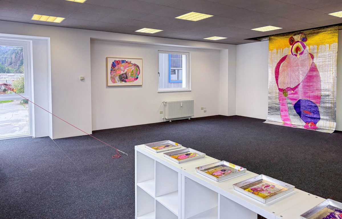 <i>Marmottoloidi,</i> 2024 </br>
installation view,  Biennale Gherdëina 9, Ortisei 