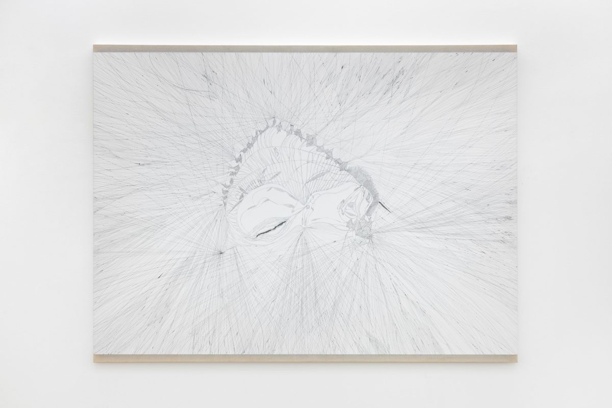 <i>Arakne’s SexToy</i>, 2026</br>
pencil on paper mounted on canvas</br>
158 x 210 x 4 cm / 62.2 x 82.7 x 1.6 in