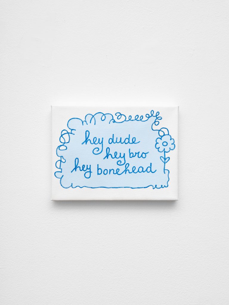 <i>Bonehead</i>, 2026</br>
acrylic on canvas</br>
15,2 x 20,3 cm / 6 x 8 in