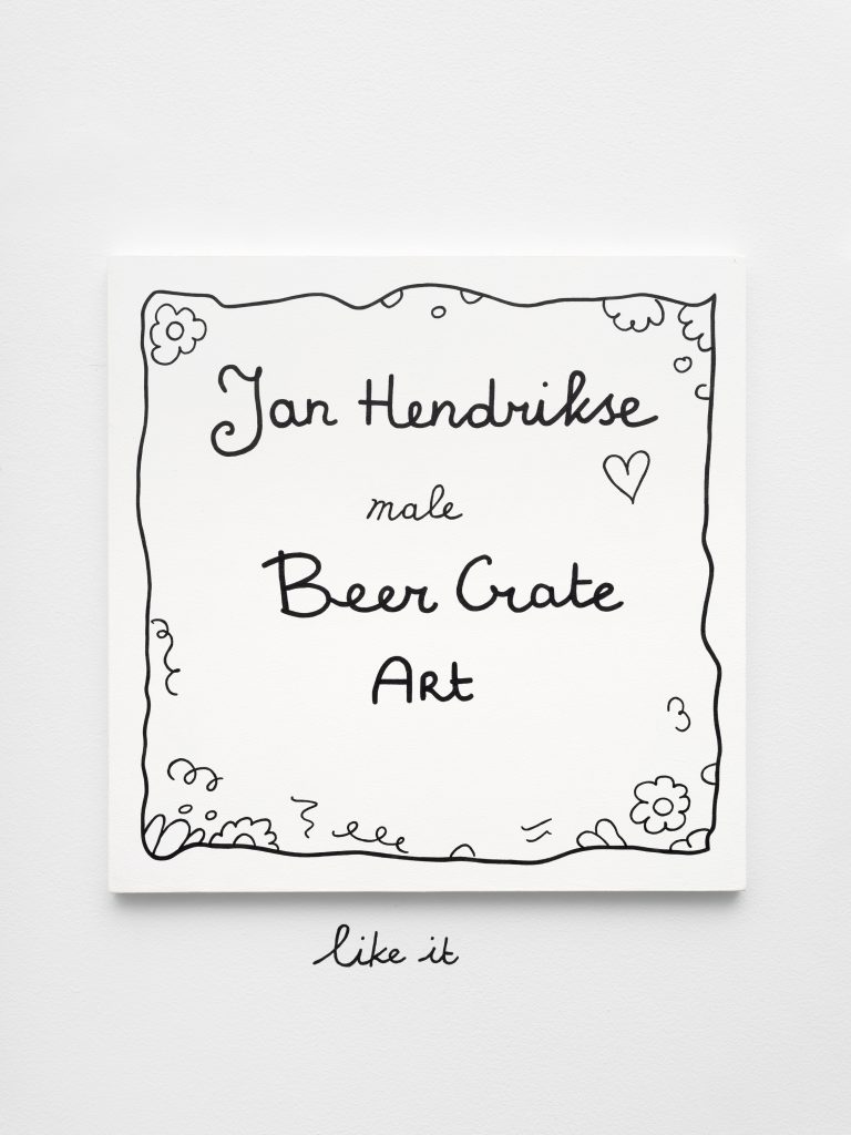 <i>Jan Hendrikse</i>, 2026</br>
acrylic on MDF and wall</br>
30 x 30 cm / 11.8 x 11.8 in