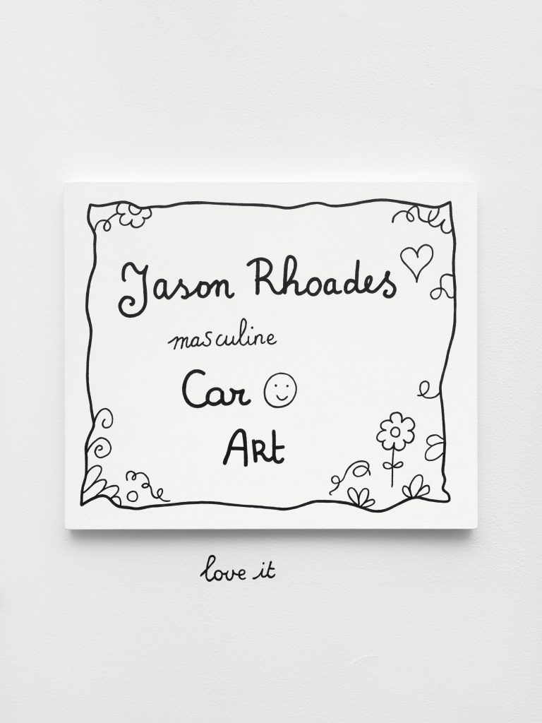 <i>Jason Rhoades</i>, 2026</br>
acrylic on MDF and wall</br>
30 x 25 cm / 11.8 x 9.8 in