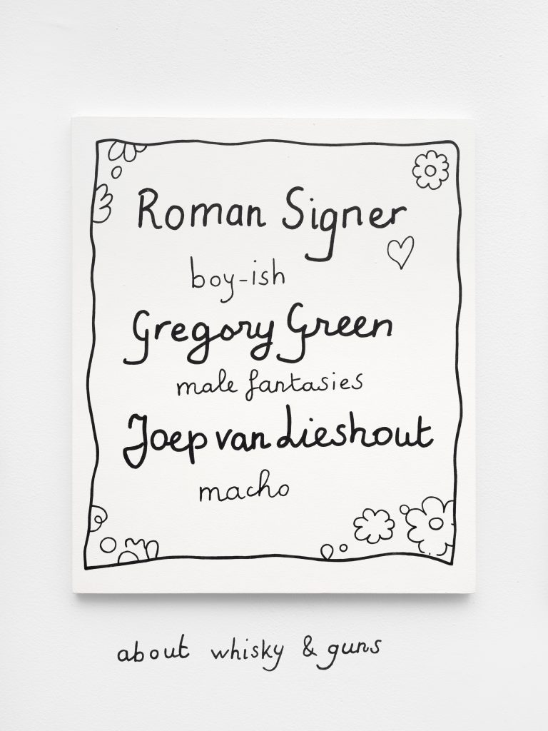 <i>Roman Signer</i>, 2026</br>
acrylic on MDF and wall</br>
35 x 30 cm / 13.7 x 11.8 in