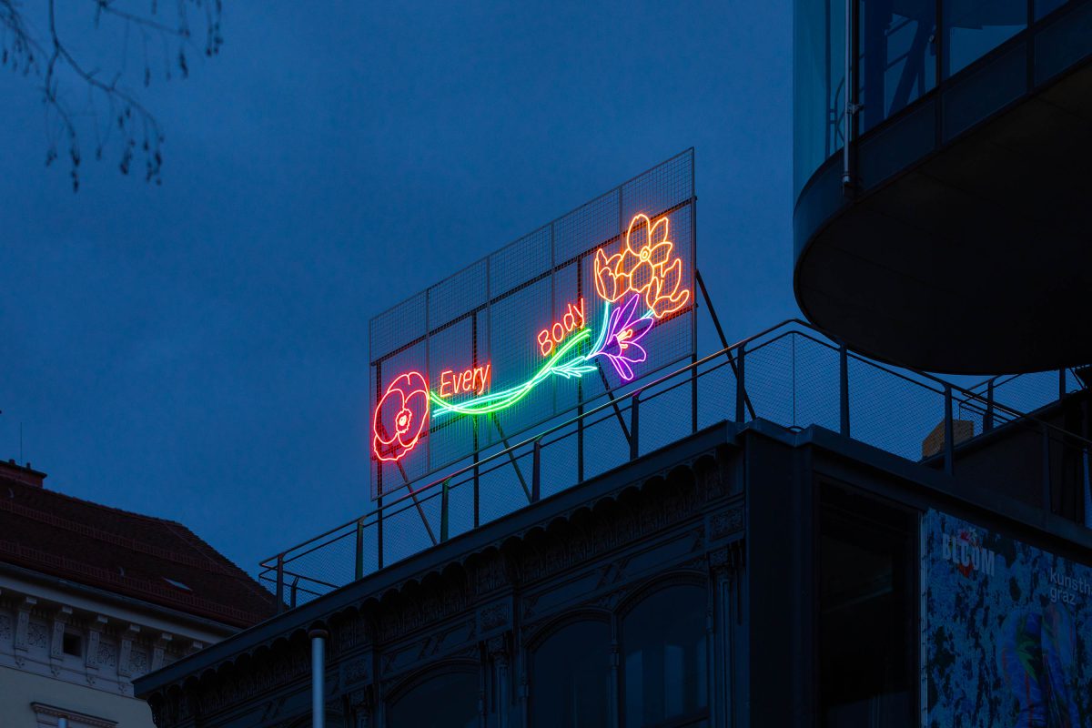 <i>30% Dandelion,</i> 2026 </br>
installation view,  Kunsthaus Graz, Graz>